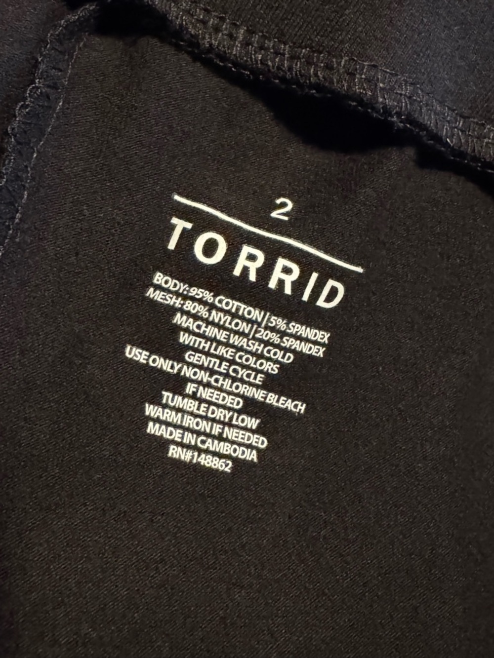 Torrid Black Women's Ripped Bike Shorts - Picture 4 of 4